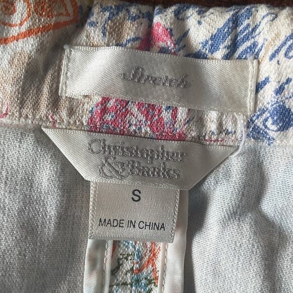 Christopher & Banks Multicolor Butterfly Print Zip Front Vest Top S - Picture 6 of 9